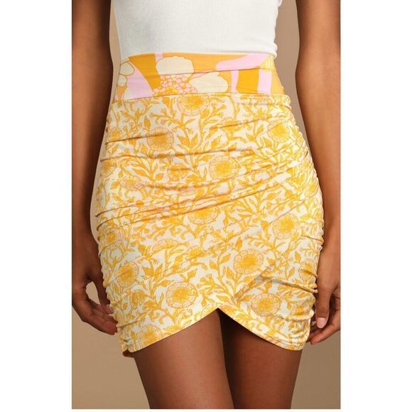 Free People She's Something Else Bodycon Mini Skirt - Picture 1 of 6